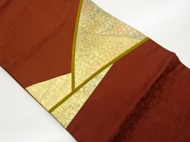 JAPANESE NAGOYA OBI / WOVEN FLOWER ARABESQUE